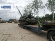 Перевозка корпуса танка Т6 из Калужской области в Москву